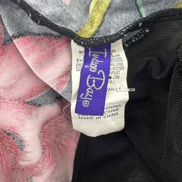 Indigo Bay Red Floral One Piece Sarong Front Swimsuit Womens Size 14 - Picture 6 of 7